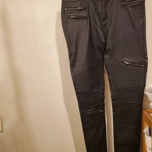 Faux Leather Womens Moto Jean's 14
